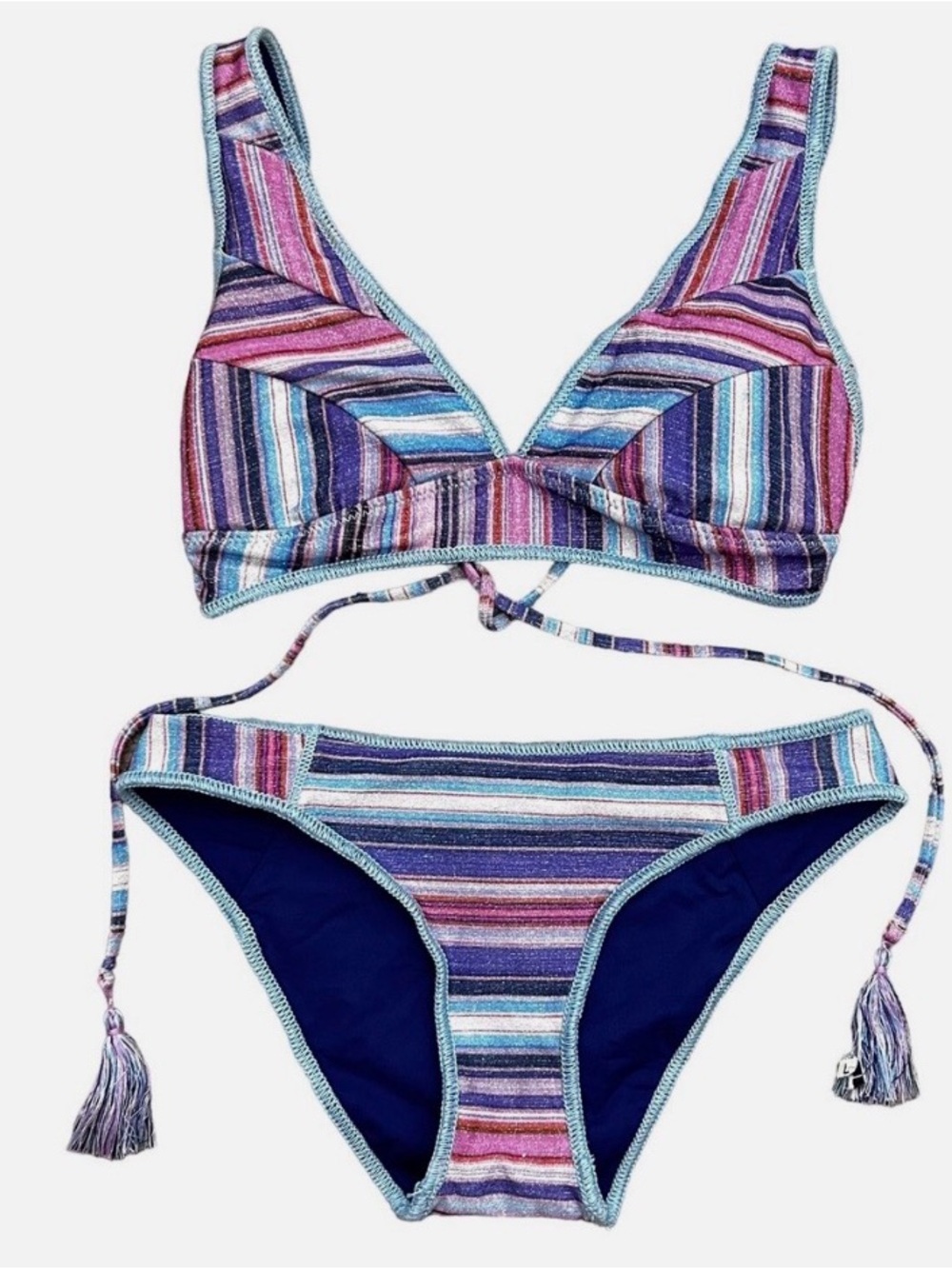 Becca Purple & Blue Two-Piece Swim Set